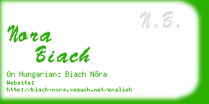 nora biach business card